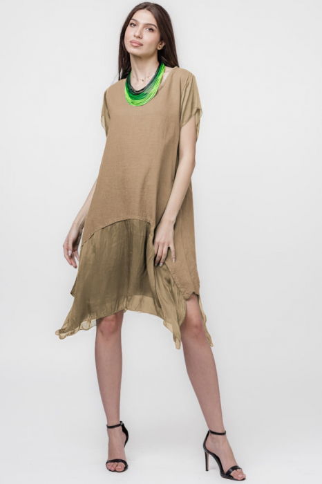 rochie-din-in-cu-volan-din-matase-naturala-si-colturi-mov-copie-644484 Rochie din in cu volan din matase naturala si colturi, camel - imagine 1