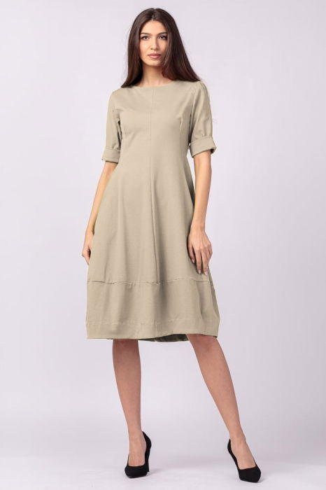 rochie-lalea-cambrata-din-vascoza-elastica-bleumarin-copie-928201 Rochie lalea cambrata din vascoza elastica, bej - imagine 1