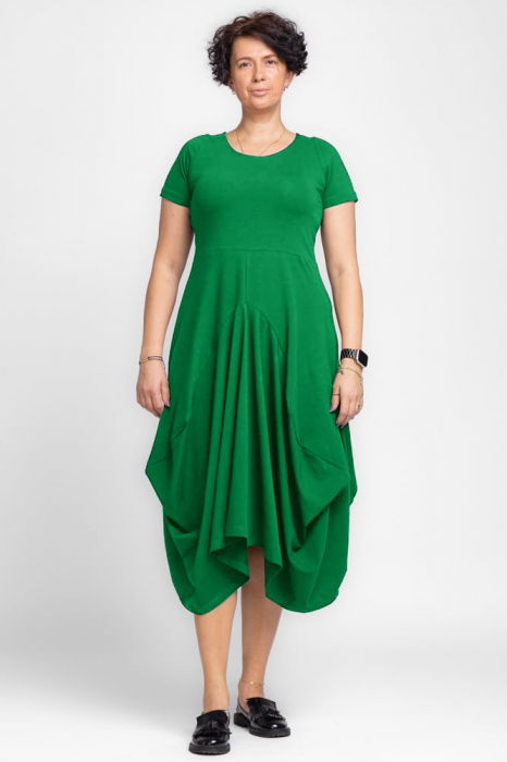 rochie-lunga-in-colturi-din-tricot-de-bumbac-albastra-copie-091269 Rochie lunga in colturi, din tricot de bumbac, verde crud - imagine 1