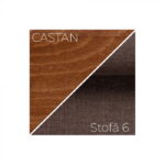 Scaun living BOSS XIV, castan, 43x40x94 cm
