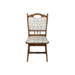 Scaun living FLANDER, cadru nuc + stofa print 02, 50x48x95 cm
