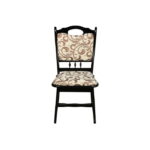 Scaun living FLANDER, cadru wenge + stofa print 05, 50x48x95 cm