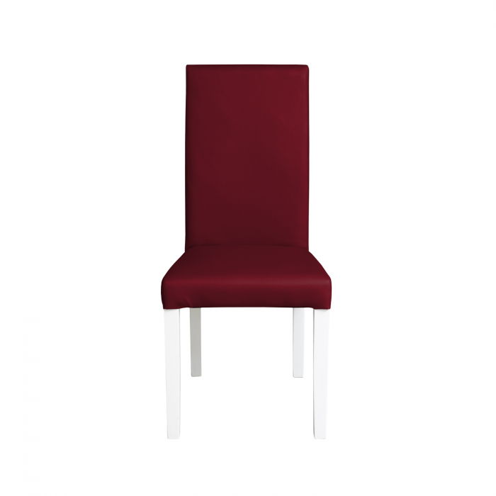 scaun-living-teo-picioare-lemn-alb-piele-ecologica-gri-46x46x97-cm-409512 Scaun living TEO, picioare lemn alb, piele ecologica bordo, 46x60x98 cm - imagine 1