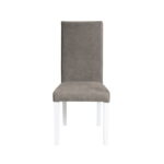 Scaun living TEO, picioare lemn alb, stofa z cappuccino, 46x60x98 cm