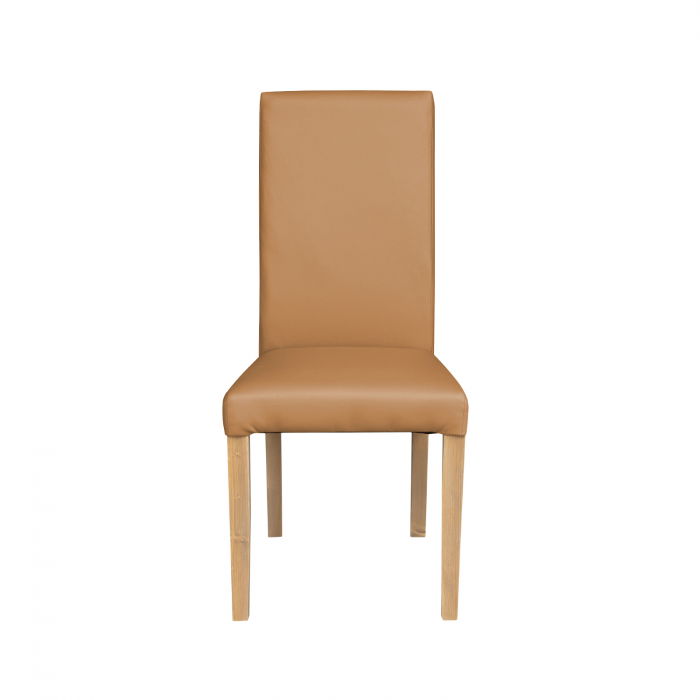 scaun-living-teo-picioare-lemn-natur-piele-ecologica-gri-elefant-46x46x97-cm-678082 Scaun living TEO, picioare lemn natur, piele ecologica bej inchis, 46x60x98 cm - imagine 1
