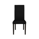 Scaun living TEO, picioare lemn wenge, piele ecologica negru, 46x60x98 cm