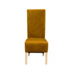 Scaun living VANESSA, picioare lemn natur, stofa verde galben, 47x60x110 cm