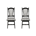 Set 2 scaune IZA, cadru wenge + stofa print 02, 45x45x95 cm
