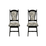 Set 2 scaune IZA, cadru wenge + stofa print 04, 45x45x95 cm