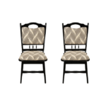 Set 2 scaune living FLANDER, cadru wenge + stofa print 07, 50x48x95 cm
