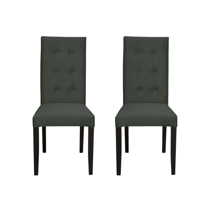 set-2-scaune-living-teo-lux-picioare-lemn-wenge-stofa-gri-inchis-46x60x98-cm-423424 Set 2 scaune living TEO LUX, picioare lemn wenge, stofa gri inchis, 46x60x98 cm - imagine 1