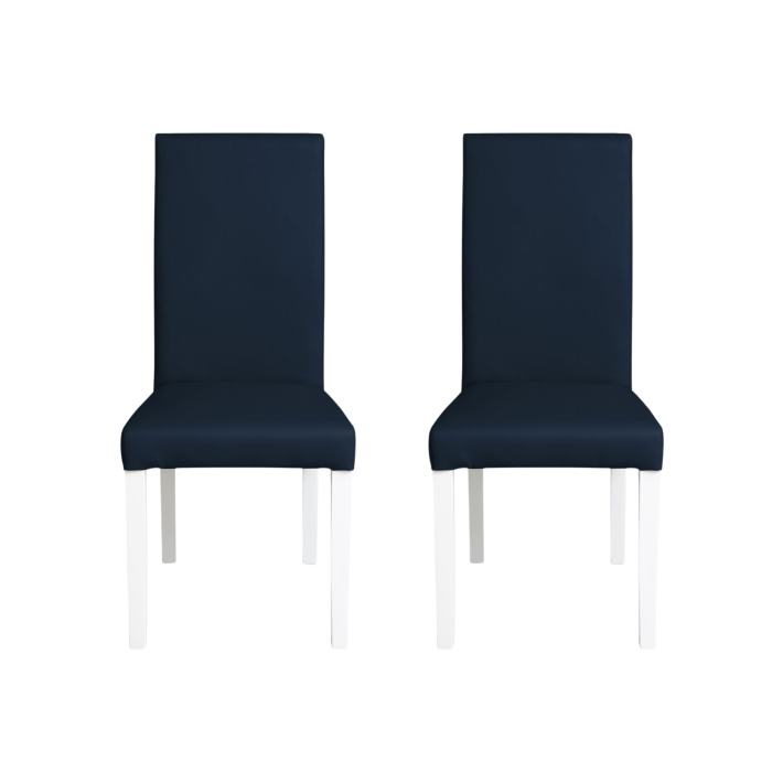 set-2-scaune-living-teo-picioare-lemn-alb-piele-ecologica-albastru-46x60x98-cm-606767 Set 2 scaune living TEO, picioare lemn alb, piele ecologica albastru, 46x60x98 cm - imagine 1