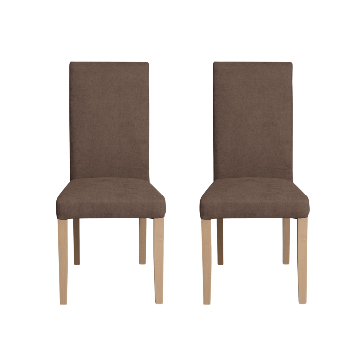 set-2-scaune-living-teo-picioare-lemn-natur-stofa-maro-46x60x98-cm-198375 Set 2 scaune living TEO, picioare lemn natur, stofa maro, 46x60x98 cm - imagine 1