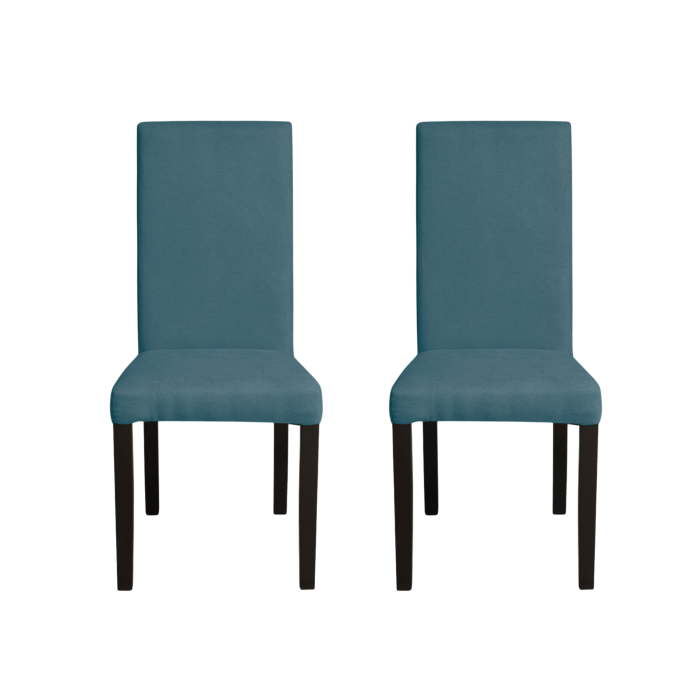 set-2-scaune-living-teo-picioare-lemn-wenge-stofa-turcoaz-46x60x98-cm-611288 Set 2 scaune living TEO, picioare lemn wenge, stofa turcoaz, 46x60x98 cm - imagine 1