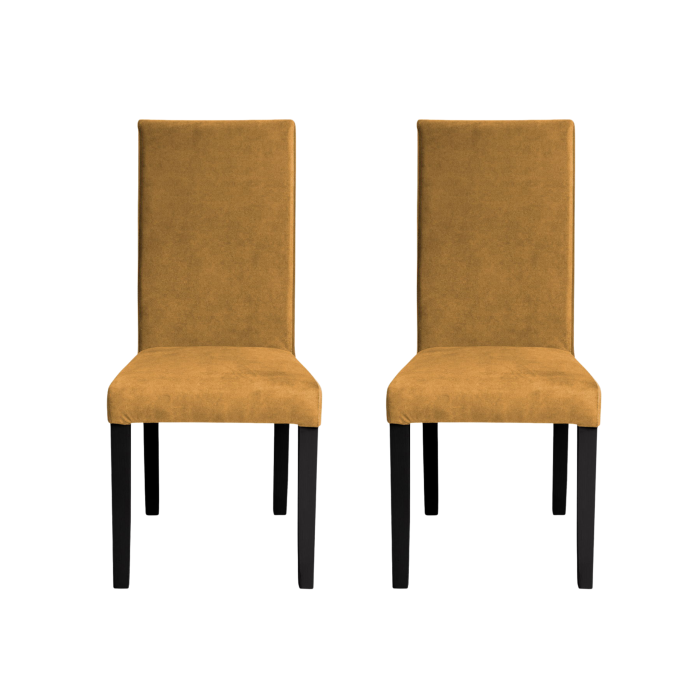 set-2-scaune-living-teo-picioare-lemn-wenge-stofa-z-mustar-46x60x98-cm-770698 Set 2 scaune living TEO, picioare lemn wenge, stofa z mustar, 46x60x98 cm - imagine 1