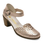 Pantofi RIEKER bronz, 40902, din piele naturala