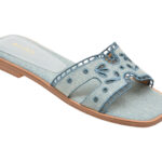 Papuci ALDO albastri, ITSANDAL 407, din material textil