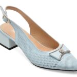 Pantofi Dama eleganti IMAGE albastri, 6192431, din piele naturala