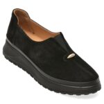Pantofi EPICA negri, 381139, din piele intoarsa