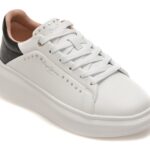 Incaltaminte Dama sport PEPE JEANS albi, LS00022, din piele naturala