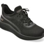 Incaltaminte Dama sport SKECHERS negri, BOBS GEO, din material textil