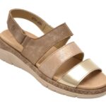 Sandale SUAVE maro, 12511, din piele intoarsa