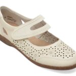 Pantofi RIEKER albi, 47675, din piele naturala