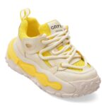 Incaltaminte Dama sport GRYXX galbeni, 5373, din material textil si piele naturala
