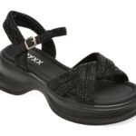 Sandale GRYXX negre, 8826, din material textil