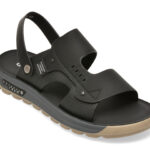 Sandale GRYXX negre, 25095, din piele naturala