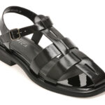 Sandale EPICA negre, 1258587, din piele naturala