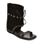 Sandale GRYXX negre, DMS5061, din piele ecologica