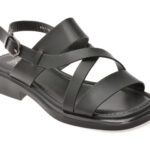 Sandale Femei FLAVIA PASSINI negre, 6A038, din piele naturala