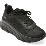 Incaltaminte Dama sport SKECHERS negri, BOBS B FLEX HI, din material textil