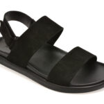 Sandale BITE THE BULLET negre, AL2693, din piele intoarsa