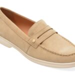 Mocasini GEOX bej, D650ZB, din piele intoarsa
