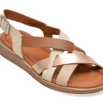 Sandale PASS COLLECTION bej, KL60022, din piele naturala