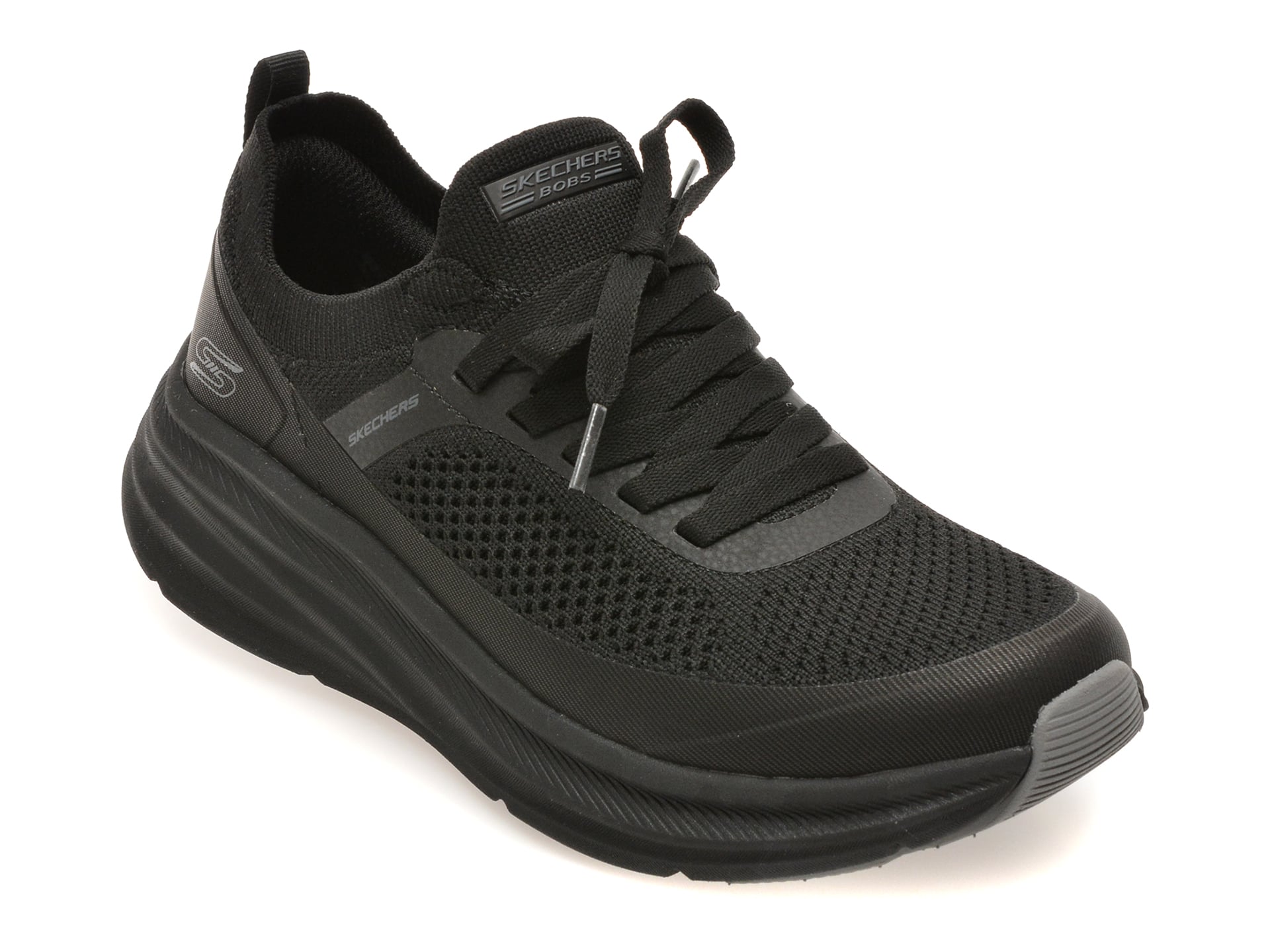 214a03a30b7eed09d68808bcdd1b92f3803dedfbc876469ff60e086495b2871b Incaltaminte Dama sport SKECHERS negri, BOBS SKILLZ, din material textil - imagine 1
