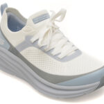 Incaltaminte Dama sport SKECHERS albi, BOBS SKILLZ, din material textil