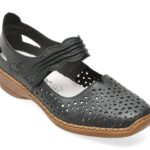 Pantofi RIEKER bleumarin, 41399, din piele naturala