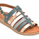 Sandale PASS COLLECTION bleumarin, KL60024, din piele naturala