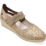 Pantofi RIEKER bej, L5359, din piele naturala
