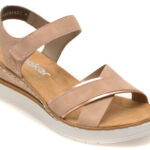 Sandale RIEKER bej, V38G9, din piele ecologica