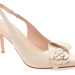 Pantofi Dama eleganti EPICA bej, 4FL29, din piele naturala