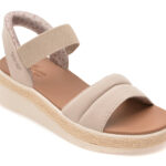 Sandale SKECHERS gri, BOBS SUN RAY, din material textil