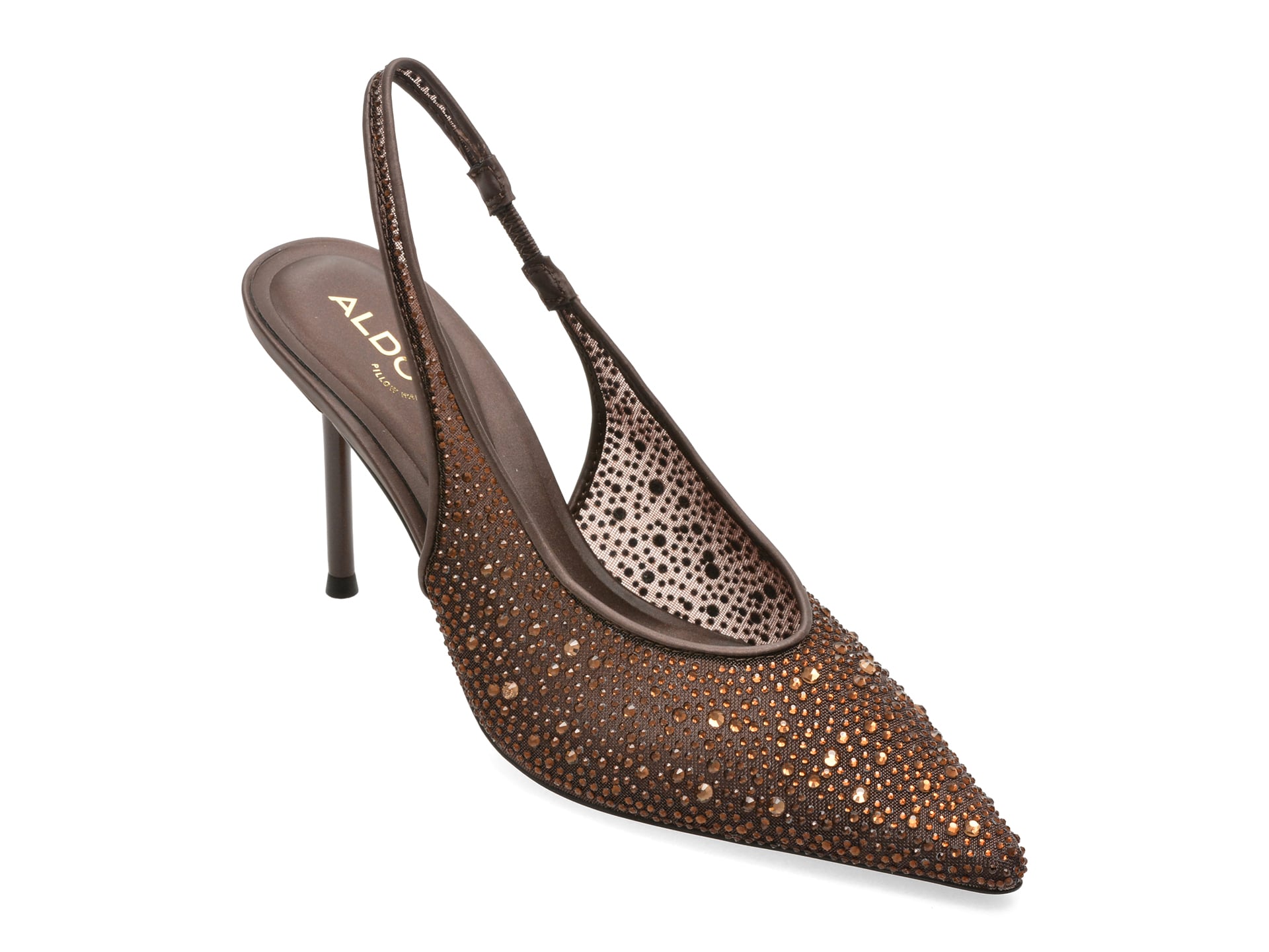 341d633499651fc6347f19b20a71597ece05ebd82058e8124354f27c6c8dfae6 Pantofi Dama eleganti ALDO maro, MERA 201, din material textil - imagine 1