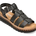 Sandale Femei RIEKER negre, V7904, din piele naturala