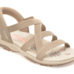 Sandale SKECHERS gri, REGGAE SLIM, din material textil