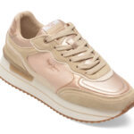 Incaltaminte Dama sport PEPE JEANS bej, LS60042, din piele ecologica