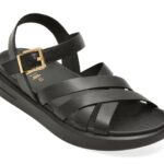 Sandale Femei GEOX negre, D35PAB, din piele naturala